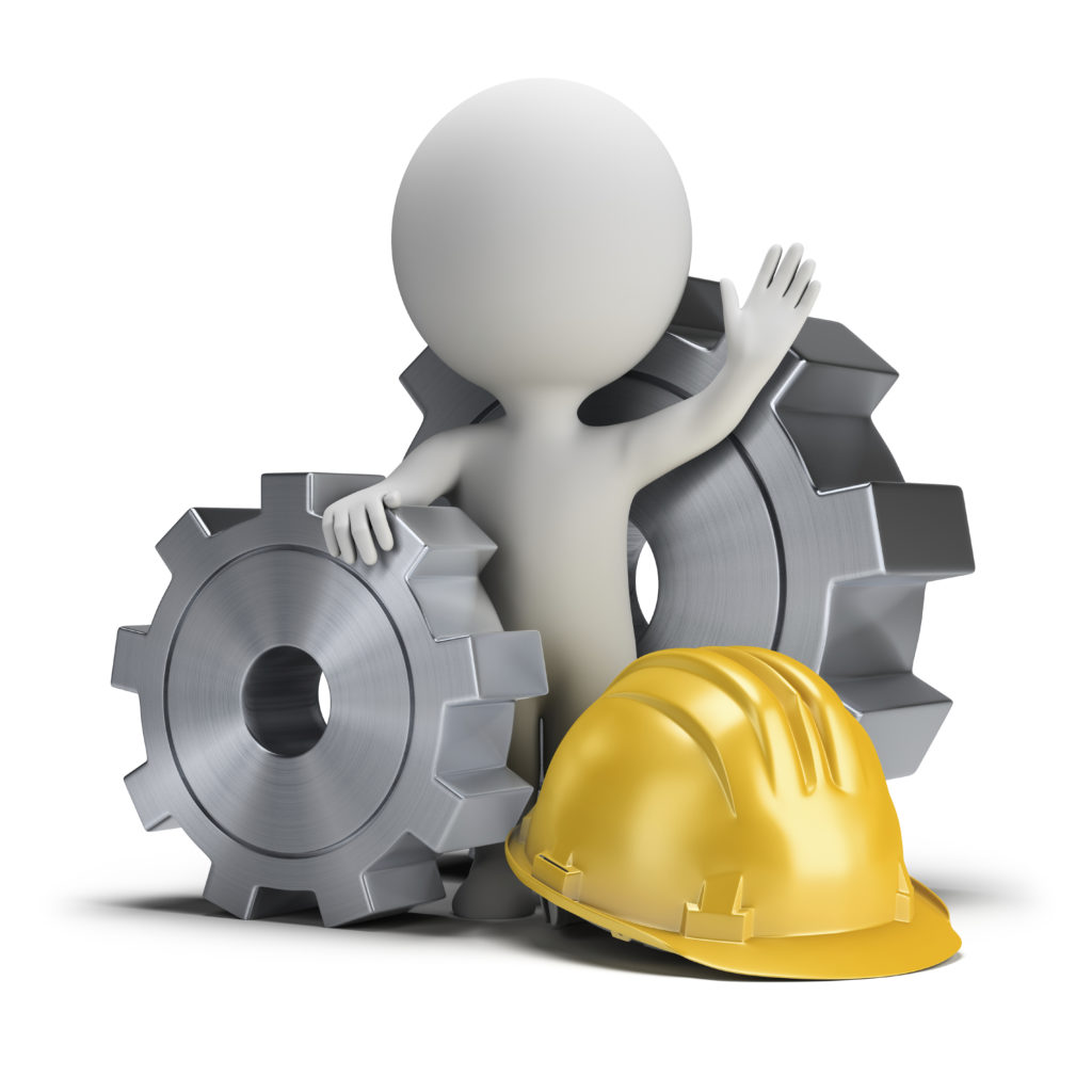 3d small people - gears and helmet