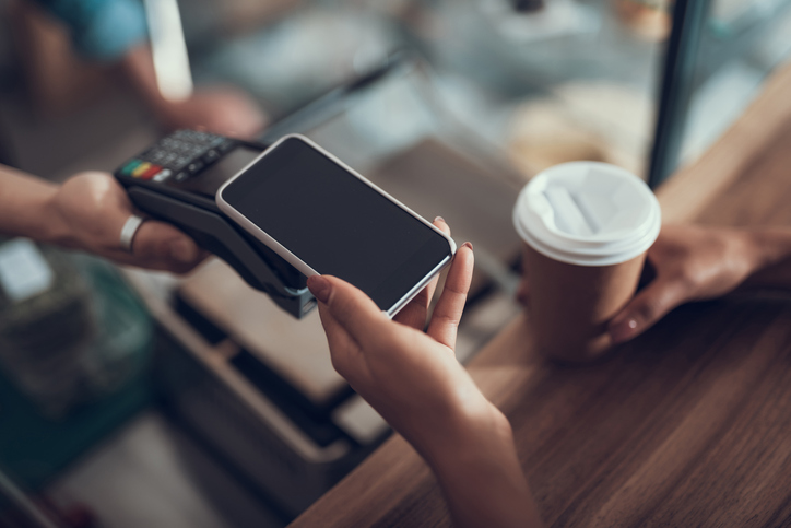 making a purchase with a mobile wallet